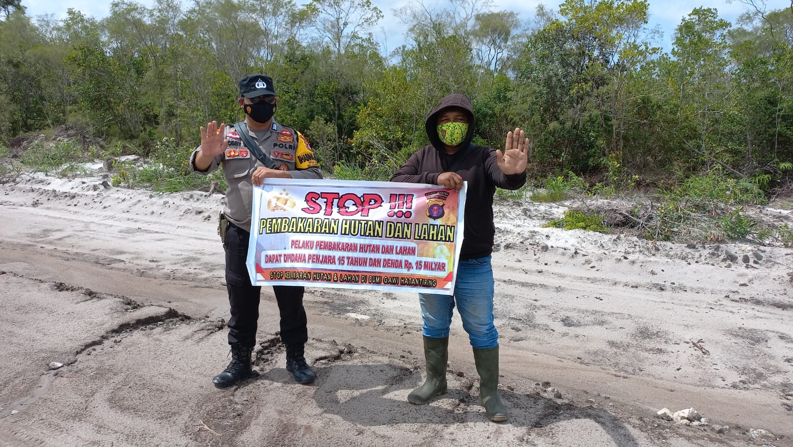Polsek Seruyan Hilir Sosialisasikan Larangan Membakar Lahan