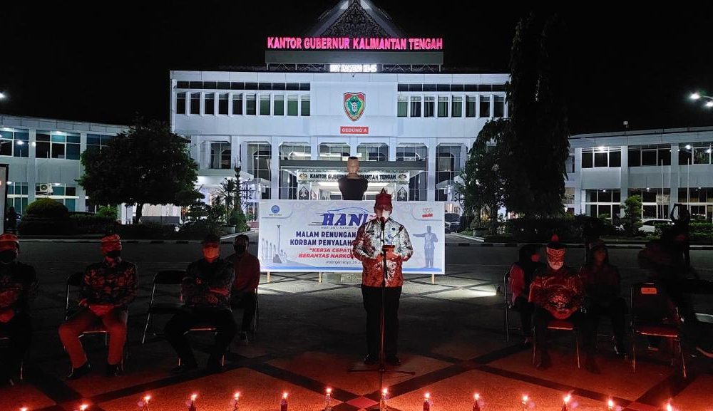 Prihatin Terhadap Korban Penyalahgunaan Narkoba, BNNP Kalteng Gelar Malam Renungan