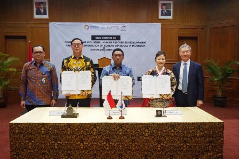 Indonesia-Korsel Tandatangani Kerja Sama Pengembangan SDM Indonesia