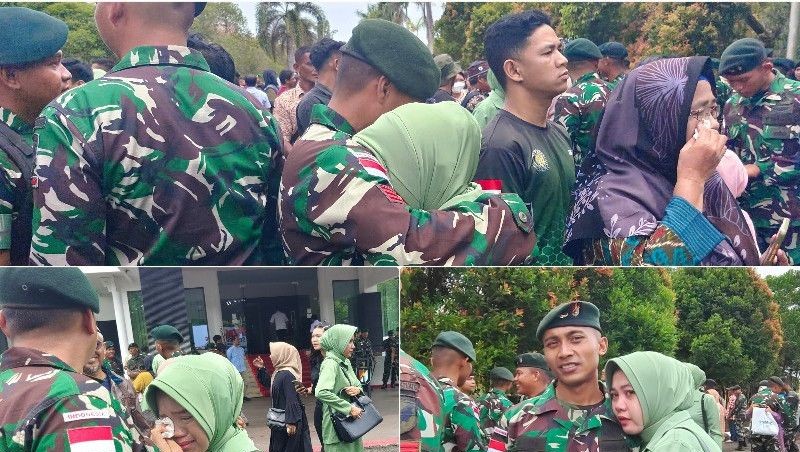 Tangis Haru Warnai Keberangkatan Prajurit TNI Asal Kalteng ke Papua