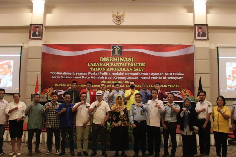 Kanwil Kemenkumham Kalteng Gelar Diseminasi Layanan Partai Politik