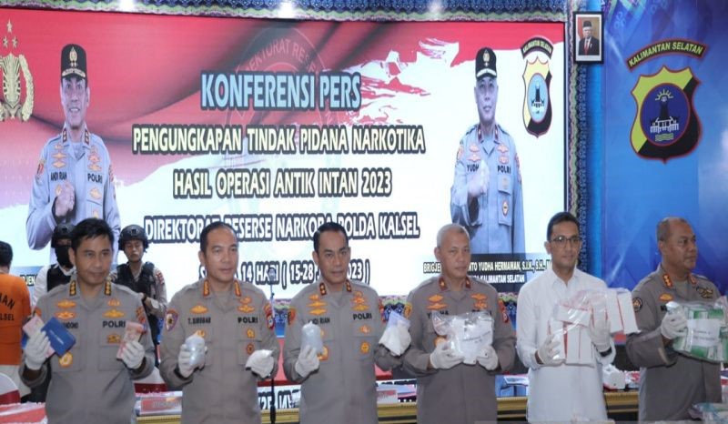 Polda Kalsel Sita 1,8 Kilogram Sabu-sabu Selama Operasi Antik 2023