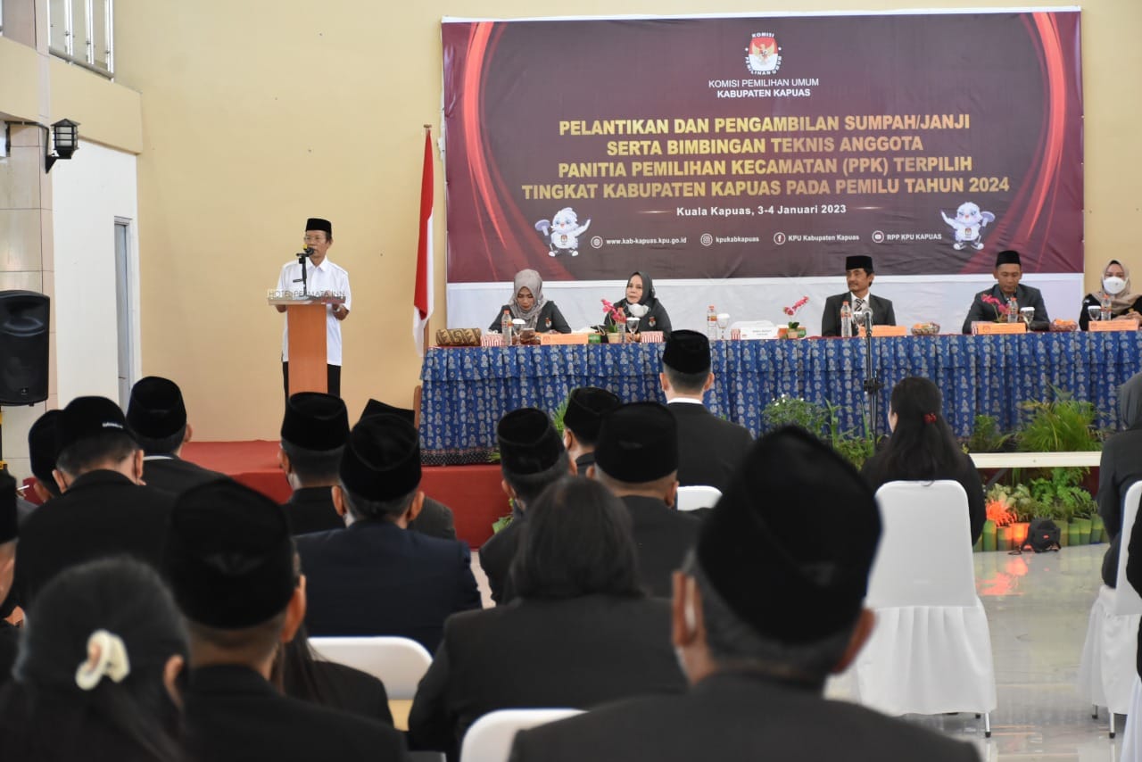 Hadiri Pelantikan PPK Terpilih, Nafiah Harapkan KPU Bersinergi Bersama Pemerintah