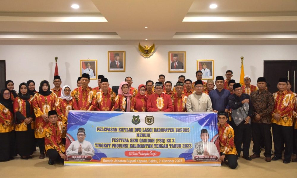 Pj Bupati Lepas Kafilah DPD Lasqi Kabupaten Kapuas Ikuti FSQ ke-X Tingkat Kalteng