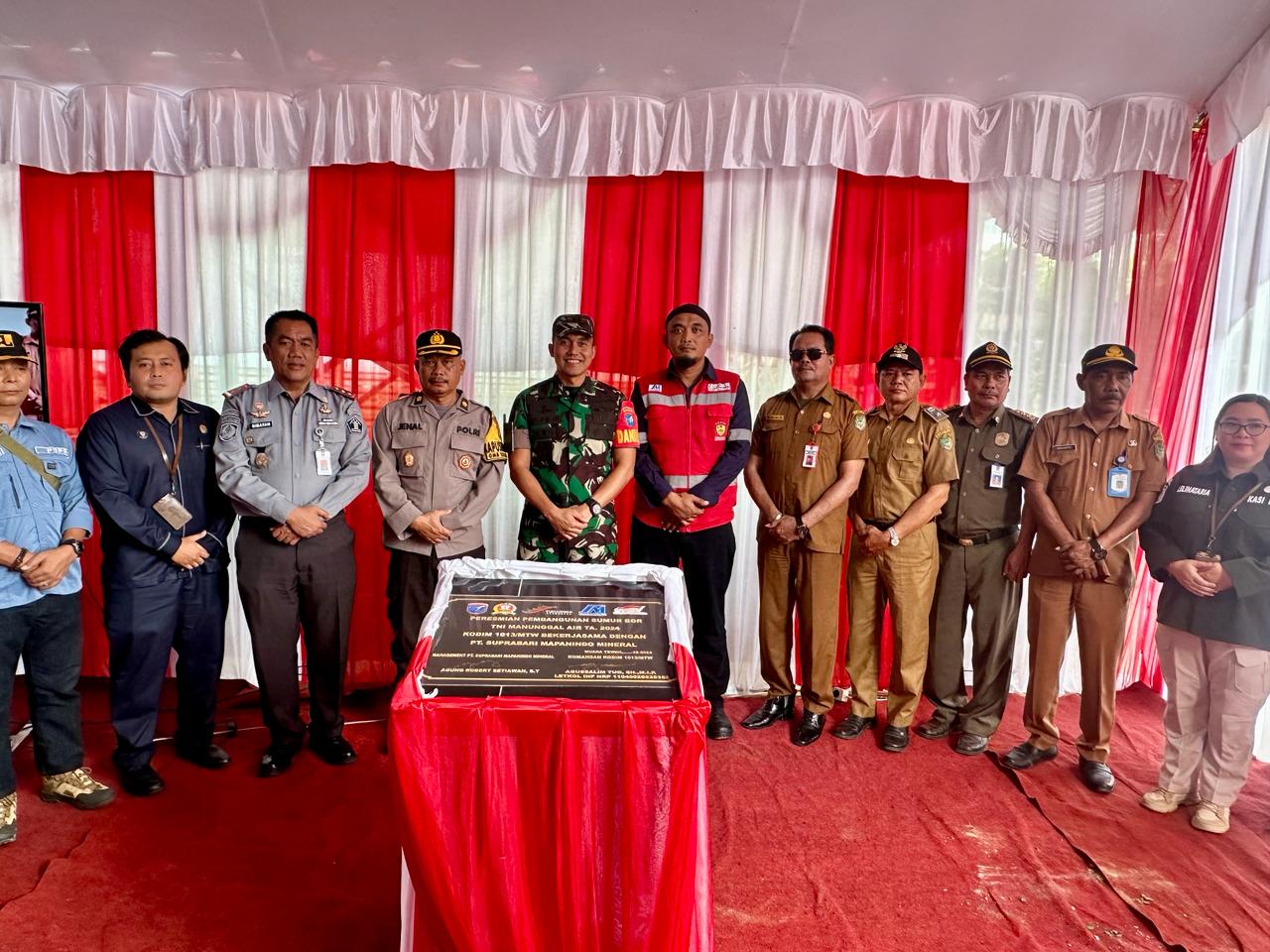 PT SMM Bersama Kodim 1013 Muara Teweh, Polres Barut dan Pemdes Pendreh Resmikan Sumur Bor Desa Pendreh