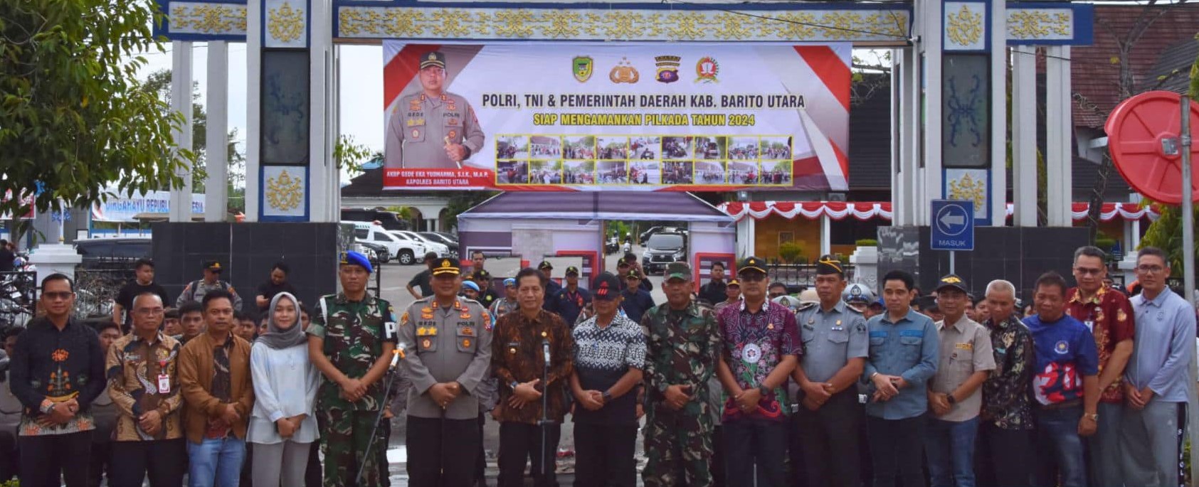 Pj Bupati Barito Utara Muhlis Saksikan Simulasi Sispamkota Polres Barito Utara