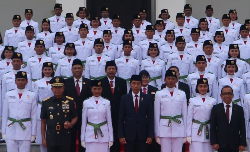 Presiden Kukuhkan Paskibraka 2024 di Istana Negara IKN