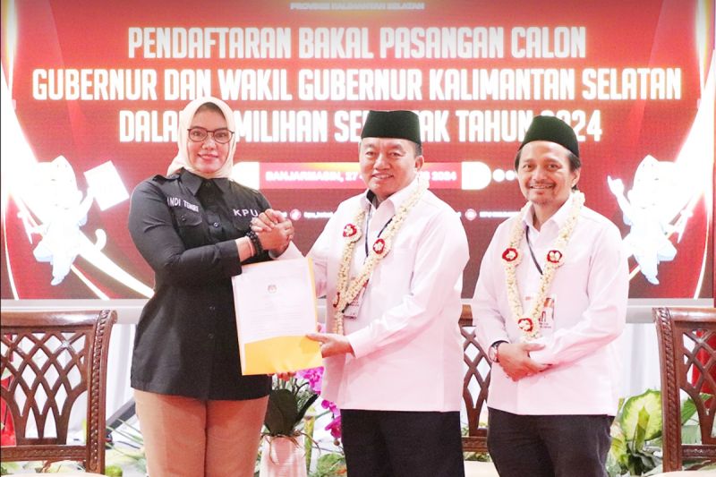 PU Kalsel Nyatakan Berkas Pendaftaran Muhidin-Hasnur Lengkap