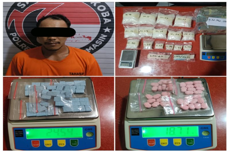 Polsek Banjarmasin Timur Sita 689 Gram Sabu-Sabu