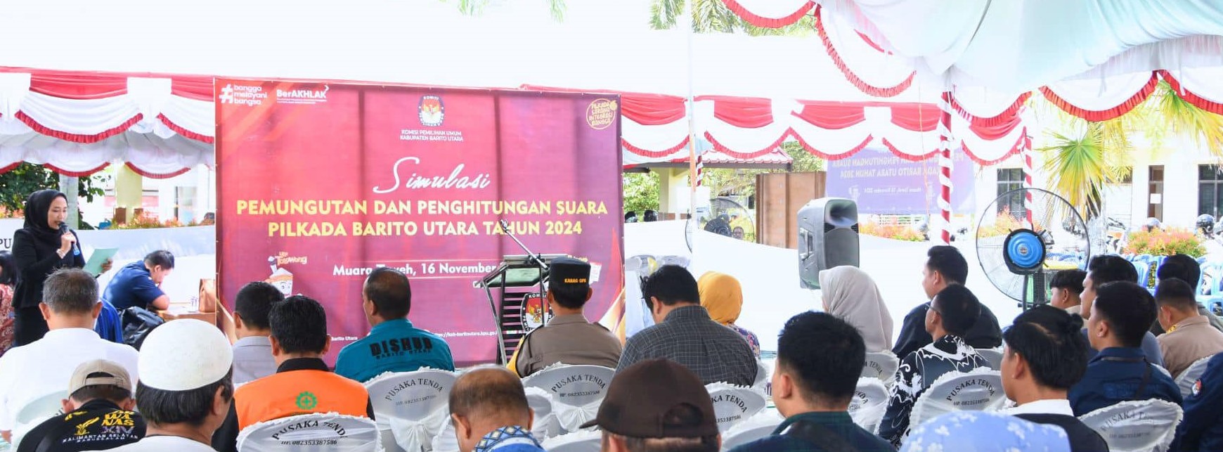 KPU Simulasi Pemungutan dan Penghitungan Suara Pilkada Barito Utara